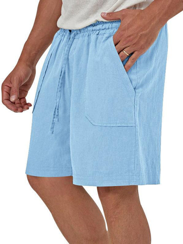 Men’s two-piece vest shorts casual sleeveless cardigan suit