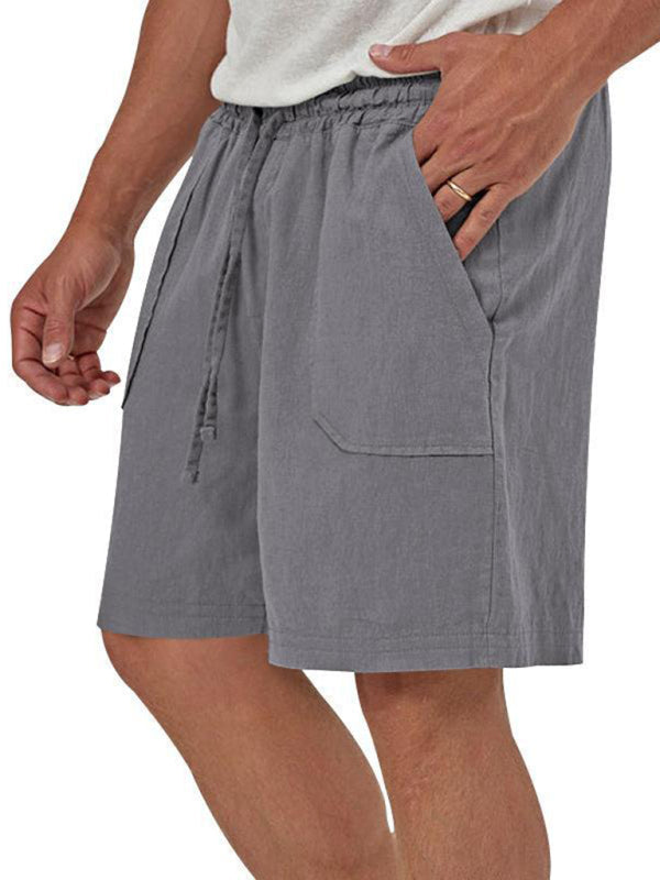 Men’s two-piece vest shorts casual sleeveless cardigan suit