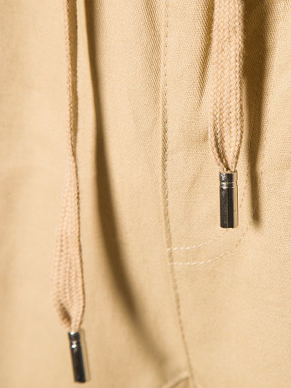 Men’s Woven Casual Cargo Multi-Pocket Shorts