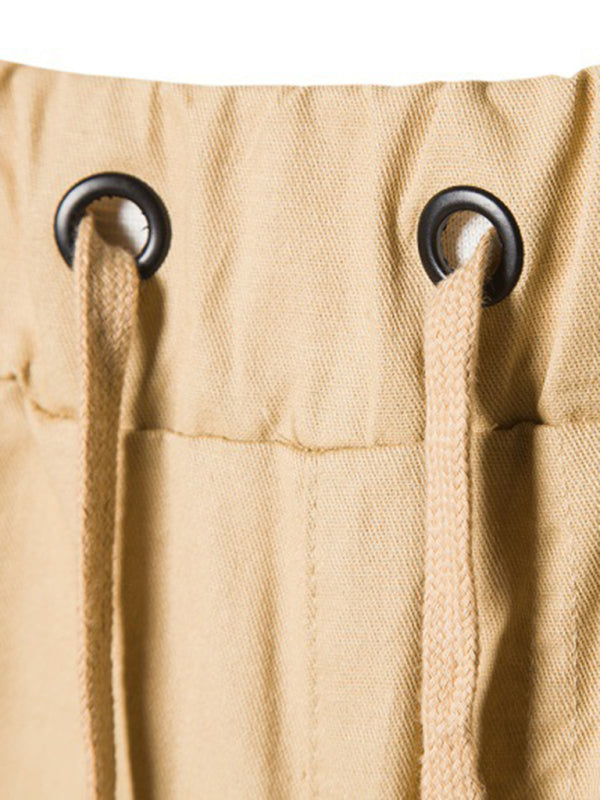 Men’s Woven Casual Cargo Multi-Pocket Shorts