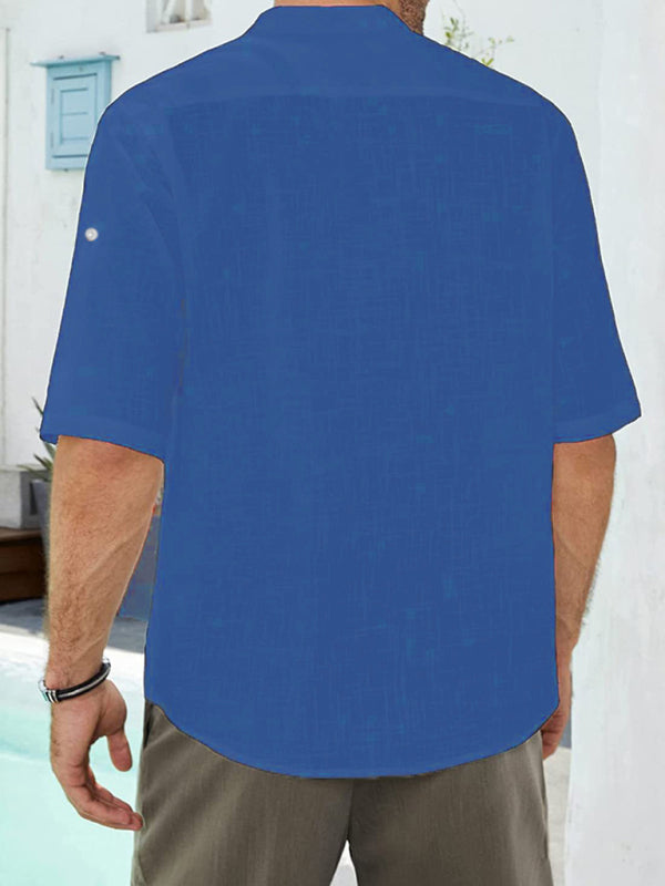 New Arrival Men’s Comfortable Casual Linen Shirt With Long Sleeves