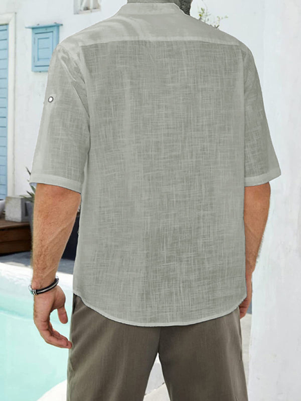 New Arrival Men’s Comfortable Casual Linen Shirt With Long Sleeves