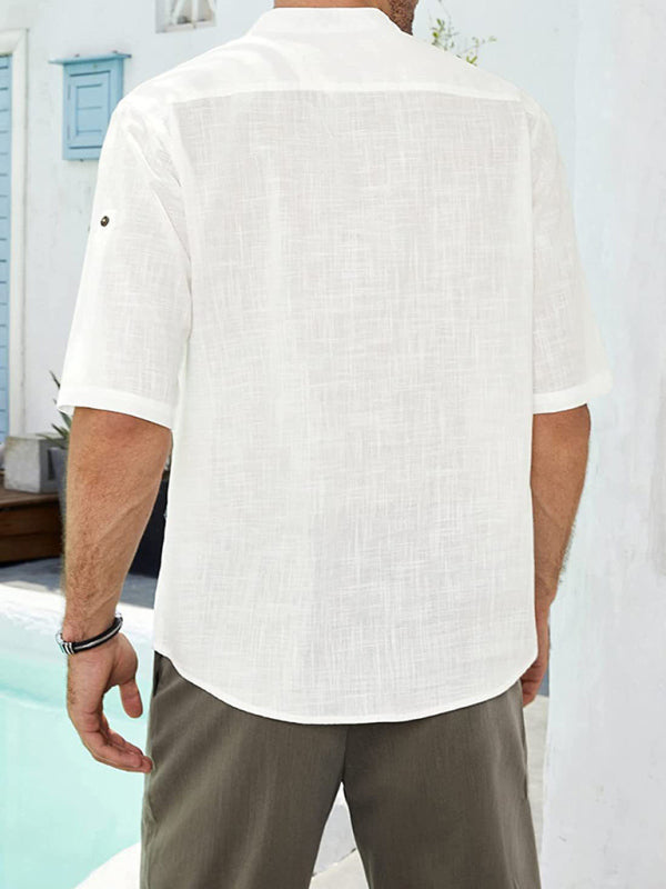 New Arrival Men’s Comfortable Casual Linen Shirt With Long Sleeves