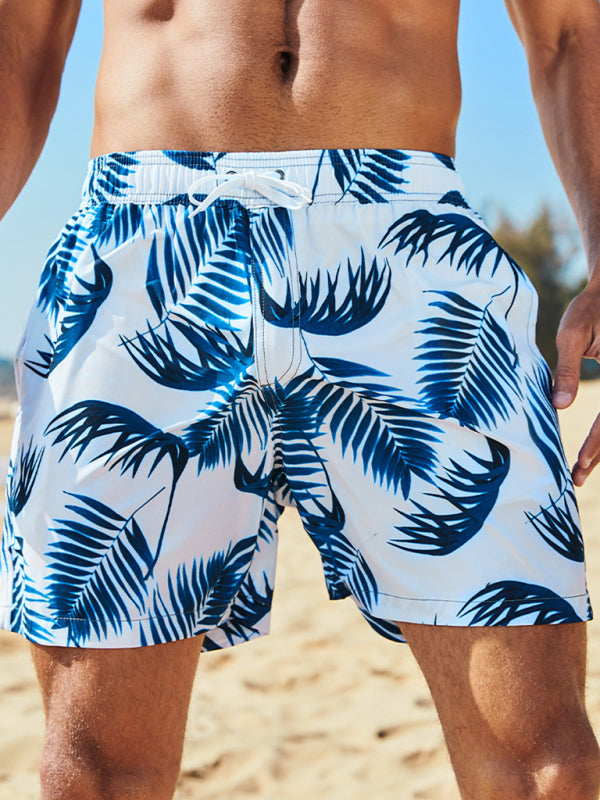 New Arrival Men’s Seaside Travel Casual Shorts Sports Surfing Swimming Trunks Casual Cropped Pants - Blue / S