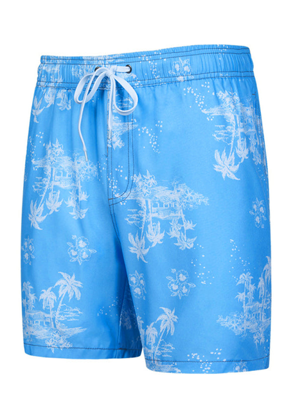 New Arrival Men’s Seaside Travel Casual Shorts Sports Surfing Swimming Trunks Casual Cropped Pants - Pattern6 / S