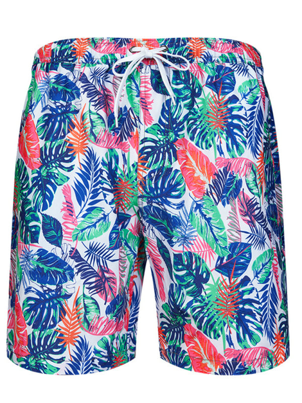 New Arrival Men’s Seaside Travel Casual Shorts Sports Surfing Swimming Trunks Casual Cropped Pants - Pattern1 / S