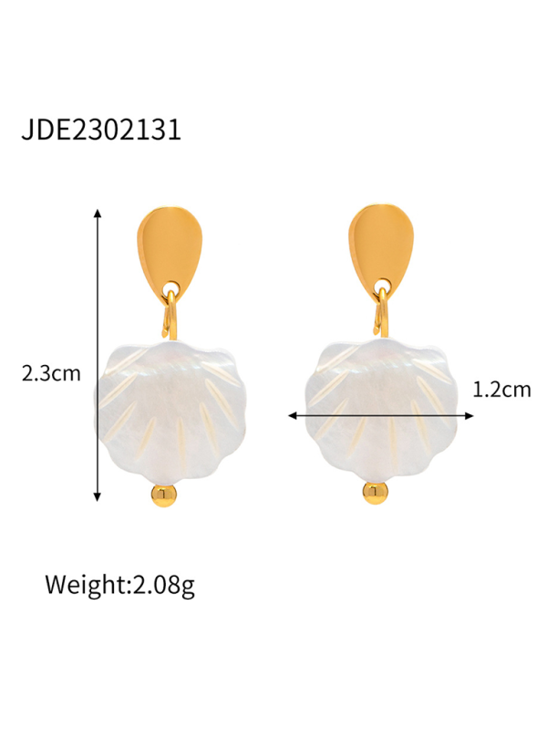 New beach style ocean element shell pearl earrings - Pattern1 / FREESIZE