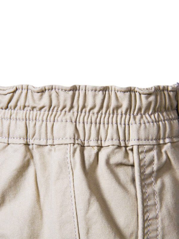New cotton casual shorts men’s straight slim fit shorts large size solid color men’s clothing