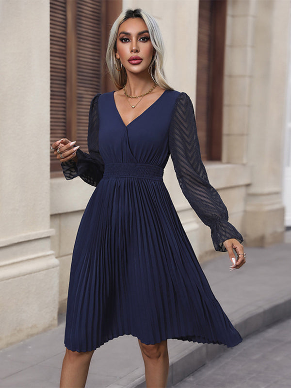 New fashion women's solid color dress - Closther
