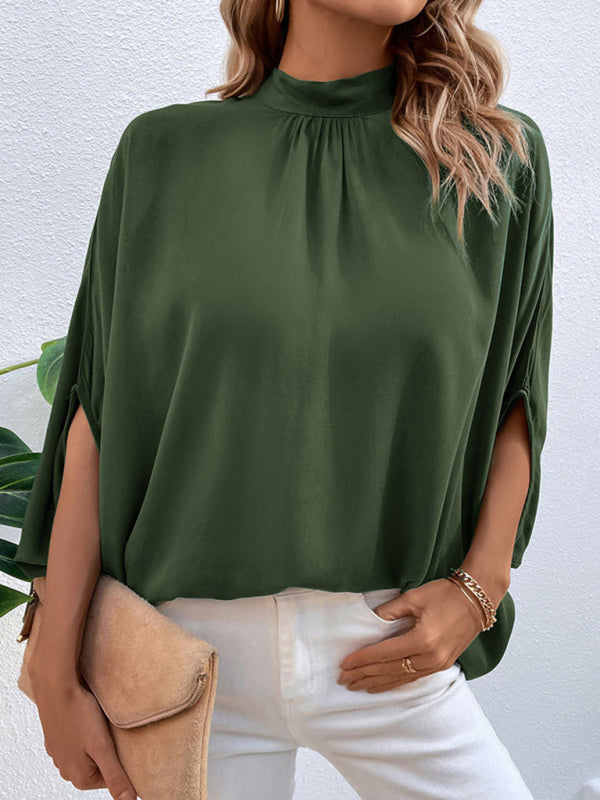 New fashion women’s temperament solid color shirt