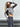 New Fashionable Hole Contrast Color Plush Striped Round Neck Fashion Sweater