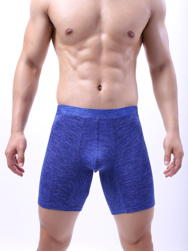New Men’s Gradient Pattern High Elasticity Polyester Underwear Loungewear - Royal blue / S