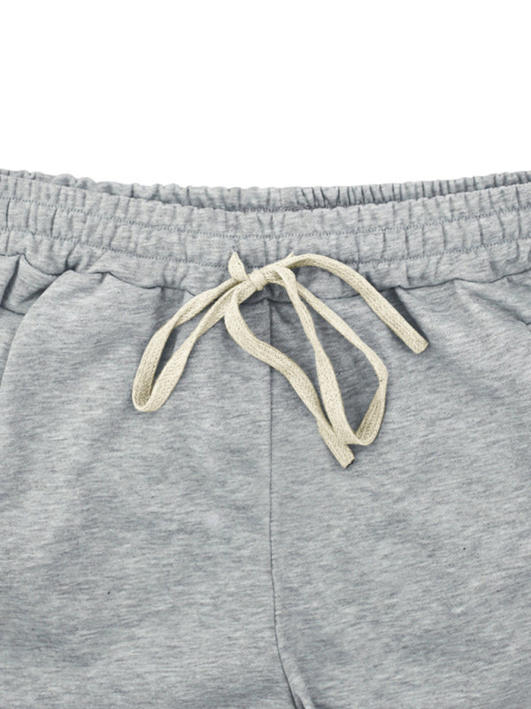 New men’s high street multi-line hip-hop breasted sports cashew flower wide-leg casual trousers