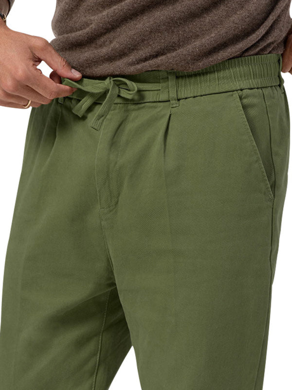 New men’s trendy business straight solid color casual trousers