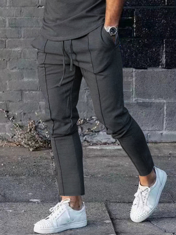 New Men’s Two-piece Set Round Neck Long Sleeve T-Shirt Trousers Casual Sports Suit
