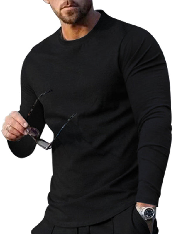New Men’s Two-piece Set Round Neck Long Sleeve T-Shirt Trousers Casual Sports Suit
