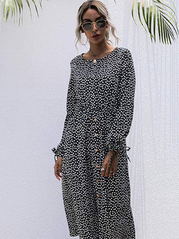 New product long -sleeved long -sleeved base fashion dress - Closther