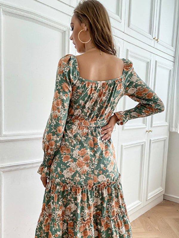 New product long -sleeved long -sleeved base fashion dress - Closther