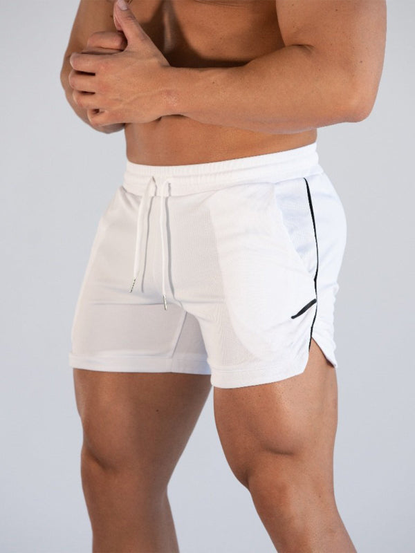 New sports shorts men’s fitness pants thin section casual running quick-drying and breathable - White / M