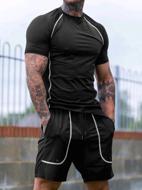 New sports tights men’s running fitness clothing set