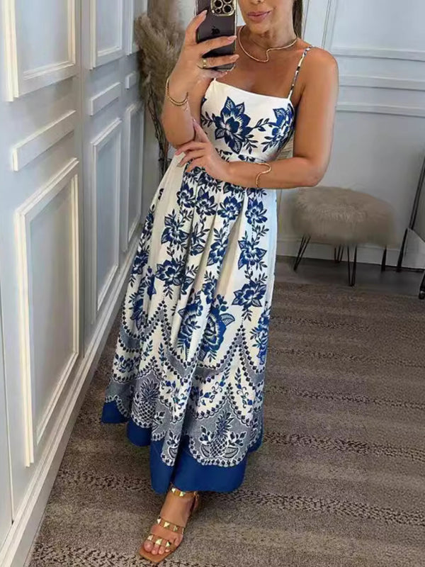 White and blue floral print sundress from the New Style Ethnic Style collection