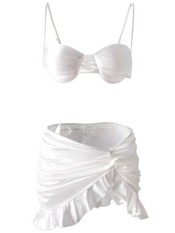 New women’s clothing sweetheart hottie high-gloss fabric push-up sexy spa skirt bikini