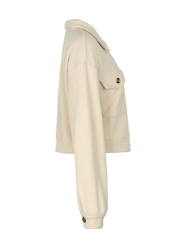 New women's color block polar fleece jacket - Closther