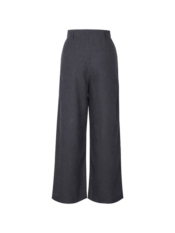 New Women's Corduroy Patch Pocket Casual Pants - Closther