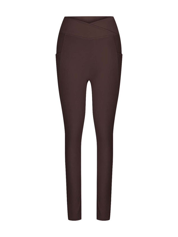 New Women’s High Waist Hip Pocket Yoga Pants