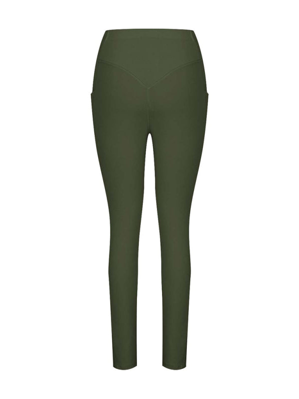 New Women’s High Waist Hip Pocket Yoga Pants