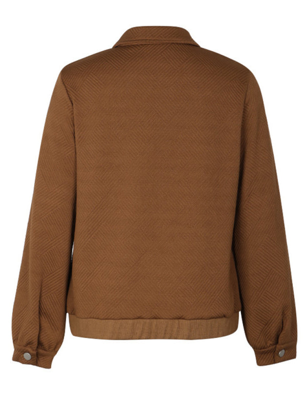 New women's lapel retro casual jacket - Closther