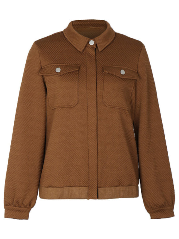 New women's lapel retro casual jacket - Closther