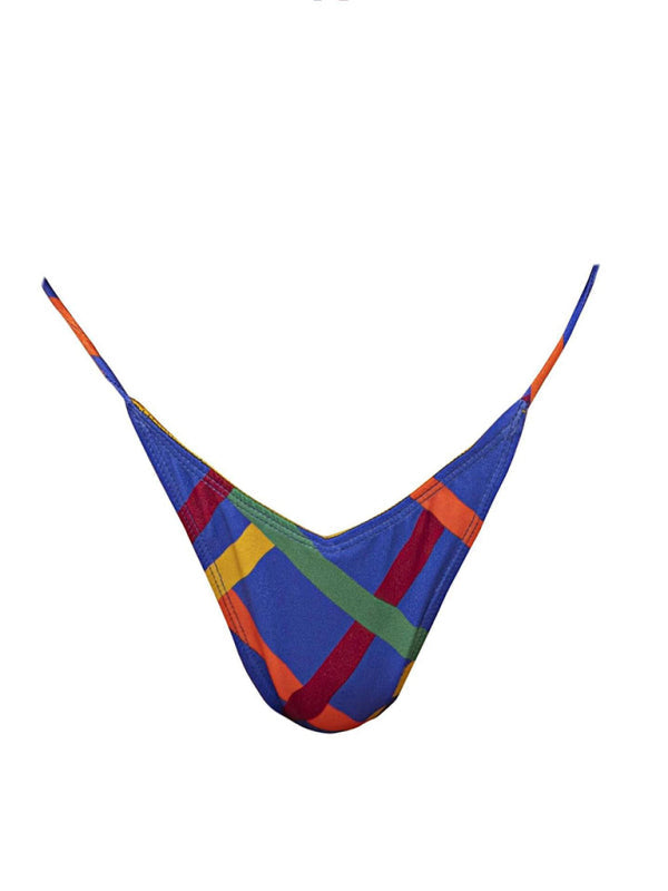 New women’s solid color strappy sexy bikini