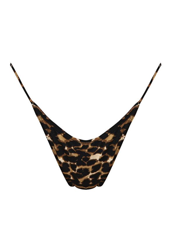 New women’s solid color strappy sexy bikini