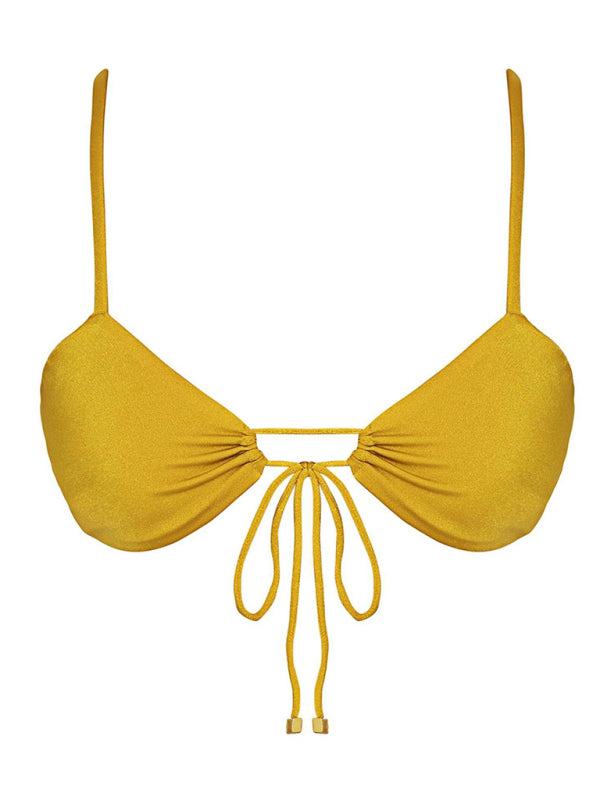 New women’s solid color strappy sexy bikini
