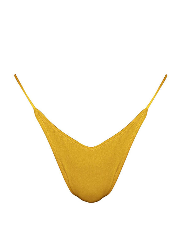 New women’s solid color strappy sexy bikini