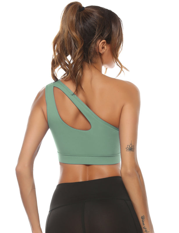 One-Shoulder Bra Beautiful Back Shockproof Running Sports
