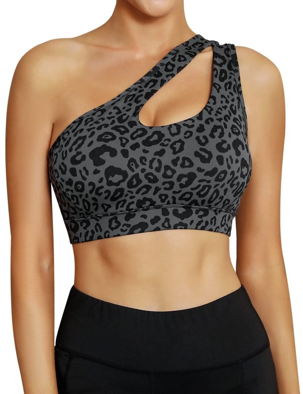 One-Shoulder Bra Beautiful Back Shockproof Running Sports - Pattern1 / S