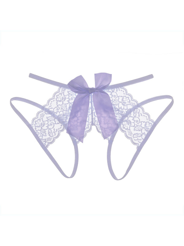 Pure desire lace panties passion female open file temptation sexy panties - Purple / L