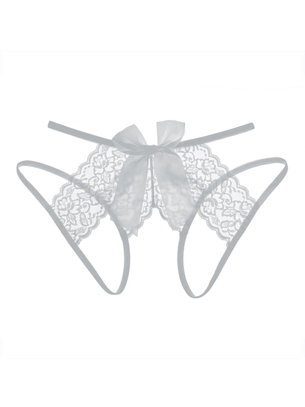 Pure desire lace panties passion female open file temptation sexy panties - Grey / L