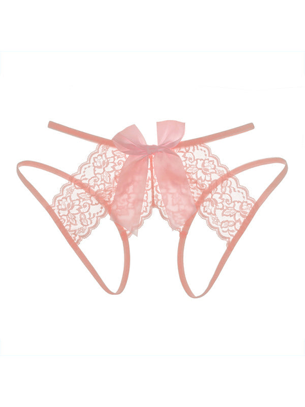 Pure desire lace panties passion female open file temptation sexy panties - Pink / L
