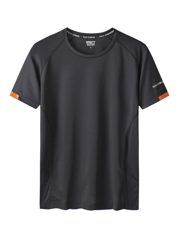 Quick-drying short-sleeved T-shirt men’s sports T-shirt - Black / S