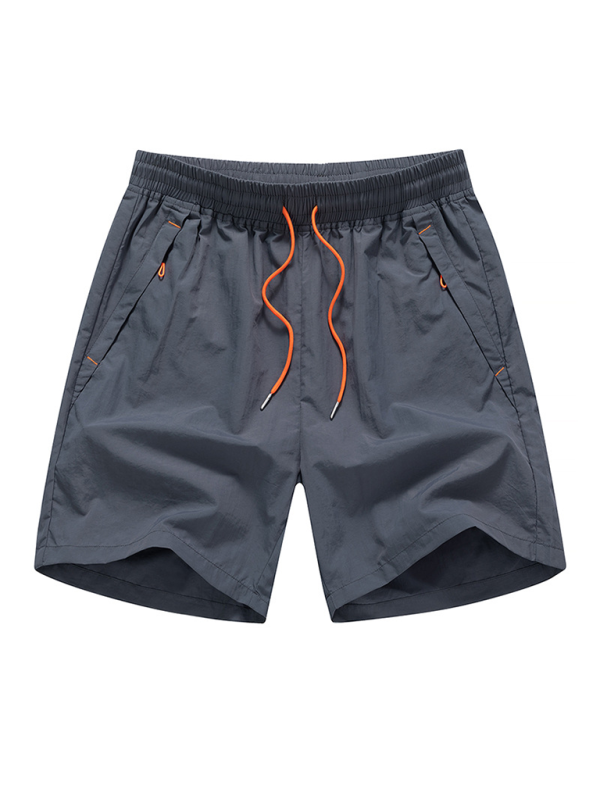 Quick-drying shorts men’s casual quarter pants beach shorts - Grey / S
