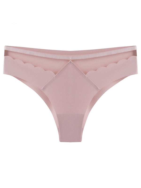 Sexy Knit Self Design Women’s Lingerie Panties for Spring-Summer - Pink / S
