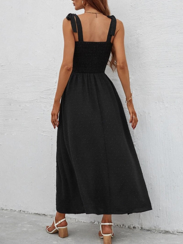 Sexy Slim Dress Sleeveless Sling Print Temperament Women’s Long Dress