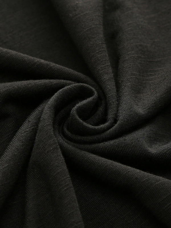 Short-sleeved T-shirt bamboo cotton solid color round neck T-shirt men’s bottoming shirt