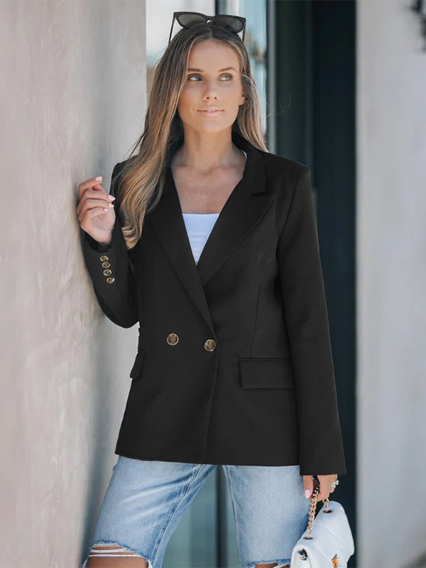 Simple commuter suit jacket - Black / S