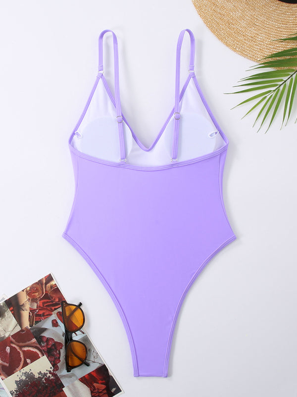 Simple Women’s One-Piece Swimsuit