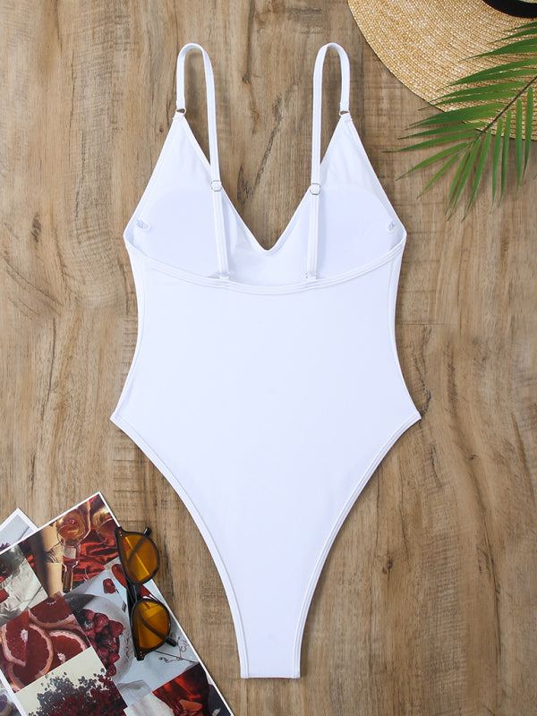 Simple Women’s One-Piece Swimsuit