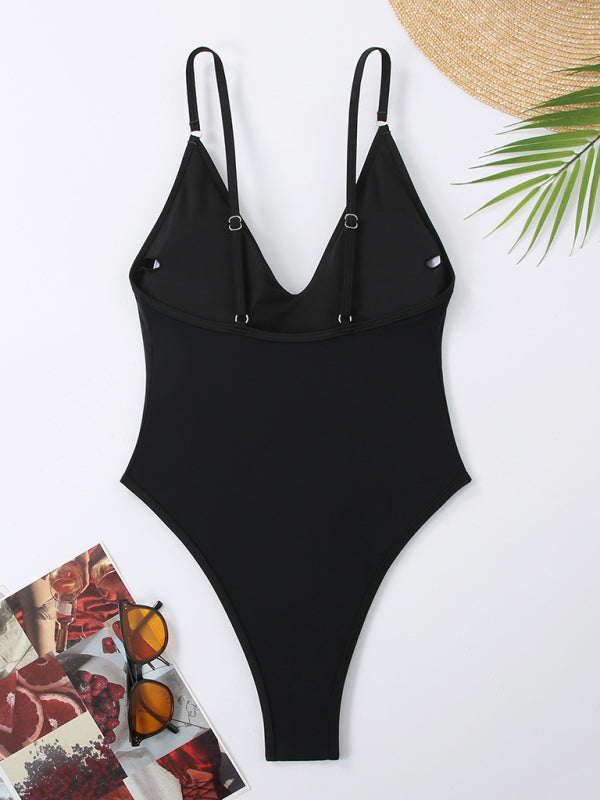 Simple Women’s One-Piece Swimsuit